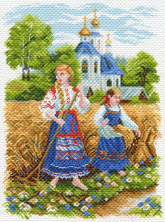 Рисунок на канве МАТРЕНИН ПОСАД арт.37х49 - 1566 Сенокос