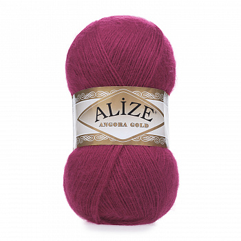 Пряжа для вязания Ализе Angora Gold (20% шерсть, 80% акрил) 5х100г/550м цв.649 рубин