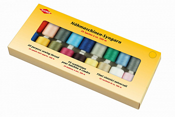 710-58 Kleiber Набор швейных ниток № 60, 100% полиэстер, цвет в ассортименте, 20шт по 500м в упаковке