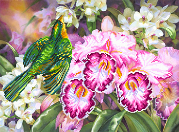 Рисунок на шелке МАТРЕНИН ПОСАД арт.37х49 - 4173 Нежная орхидея