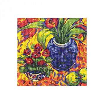 Набор для вышивания РТО арт.M496 Цветы и фрукты 26х26 см