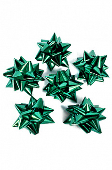 Бант звездочка 211/48 старметал. темно-зеленый (Ø7,6см)