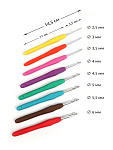 Набор алюминиевых крючков для вязания Maxwell Colors с эргономичной ручкой (в органайзере) арт. MAXW.62786 (2.5-6.0 мм)