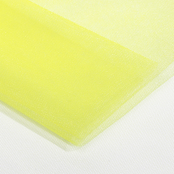 Фатин Кристалл средней жесткости блестящий арт.K.TRM шир.300см, 100% полиэстер цв. 58 К уп.50м - желтый неон