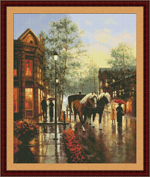 Набор для вышивания ЮНОНА арт.0206 Весенний дождь 30х36,5 см