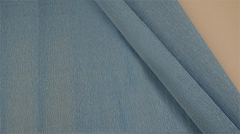 Бумага гофрированная Италия 50см х 2,5м 140г/м² цв.956 голубой