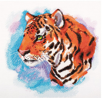 Набор для вышивания PANNA арт. J-7332 Акварельный тигр 25х25 см