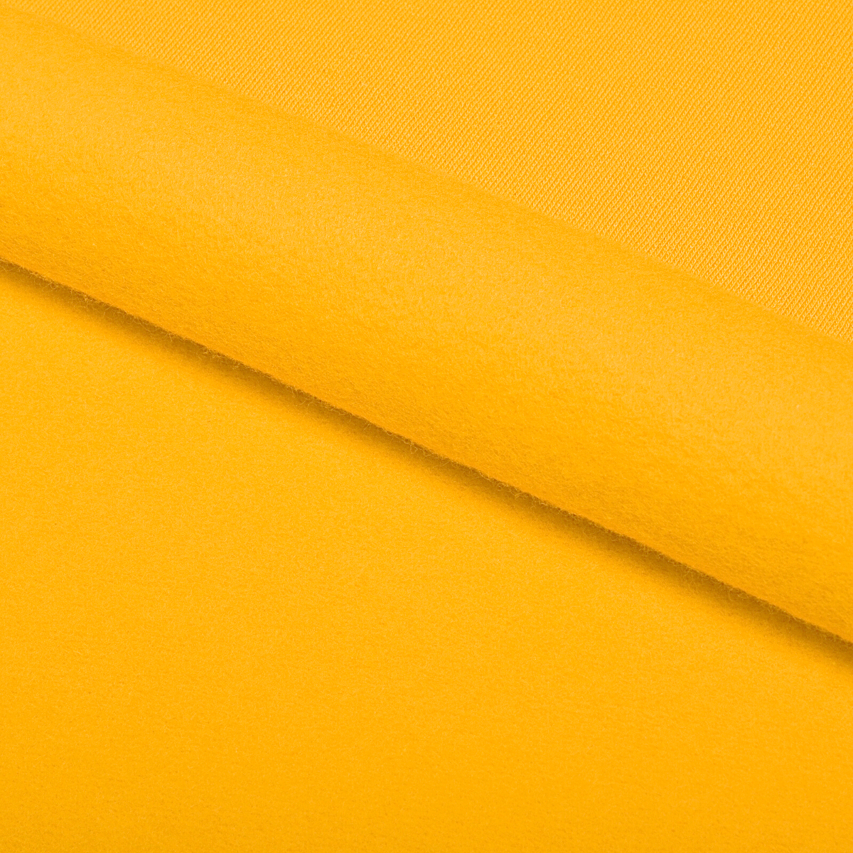 Ткань трикотаж Футер 2х нитка начес с лайкрой 190г опененд 100+100см манго 14-0957 уп.6м