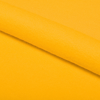 Ткань трикотаж Футер 2х нитка начес с лайкрой 190г опененд 100+100см манго 14-0957 уп.6м