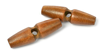 Пуговицы деревянные TBY BT.WD.069 цв.003 коричневый 95L-60мм, 1 прокол, 20 шт