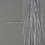 Шнурки круглые 3мм с наполнителем металлизированые дл.100см цв. серебро (10 компл)