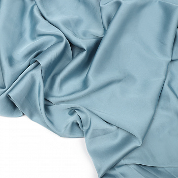 Ткань шелк Армани 90г/м² 97% ПЭ 3% Спандекс шир.150см арт.АШ2174.26 цв.26 пыльно-голубой рул.25м