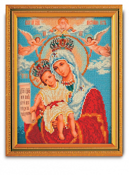 Набор для вышивания бисером КРОШЕ арт. В-168 Богородица Милующая 20x26 см
