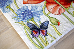 Набор для вышивания LUCA-S арт. BU4018 Маки и бабочки 22,5х31 см