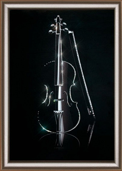 Набор ЧМ арт. КС-137 для изготовления картины со стразами Скрипка 30,3x42 см