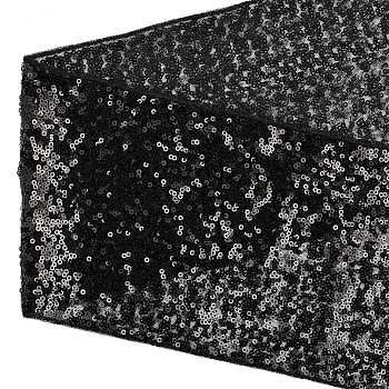 Тесьма с пайетками TBY на сетке арт. TDF15014 шир.150мм цв.черный уп.13,7м