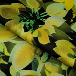 Ткань шелк Армани креп 90 г/м² 97% полиэстер, 3% лайкра шир.148 см арт.T.0401.3 цв.03 желтый рул.25м