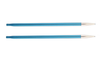 47503 Knit Pro Спицы съемные для вязания Zing 4мм для длины тросика 28-126см, алюминий, сапфир (т.синий) 2шт
