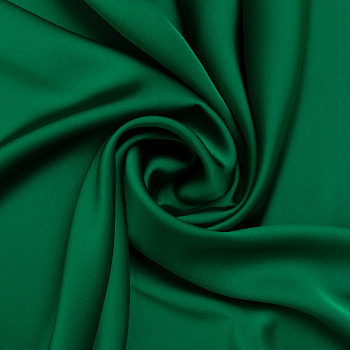 Ткань шелк Армани (изнанка черная) 90 г/м² 97% пэ, 3% спандекс шир.148 см арт.Р.93572.67 зеленый рул.25м (±5м)