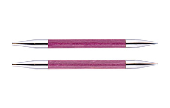 29263 Knit Pro Спицы съемные для вязания Royale 9мм для длины тросика 28-126см, ламинированная береза, розовая фуксия, 2шт
