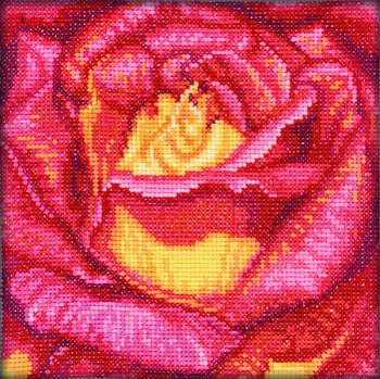 Набор для вышивания РТО арт.C069 Красная роза 12х12 см