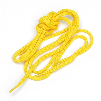 Шнурки круглые 4 мм ШО-36 длина 80 см, компл.2шт, цв.желтый