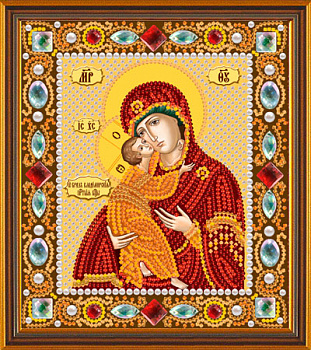 Набор для вышивания бисером НОВА СЛОБОДА арт.Д6002 Богородица Владимирская 13х15 см