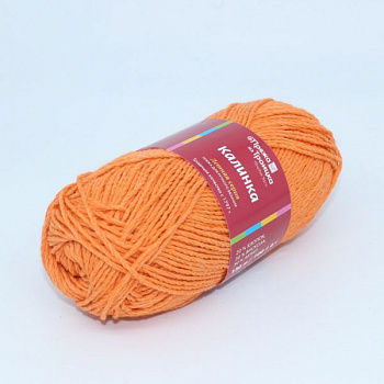 Пряжа для вязания ТРО Калинка (20% хлопок, 30% вискоза, 50% акрил) 5х100г/130м цв.1621 оранжевый