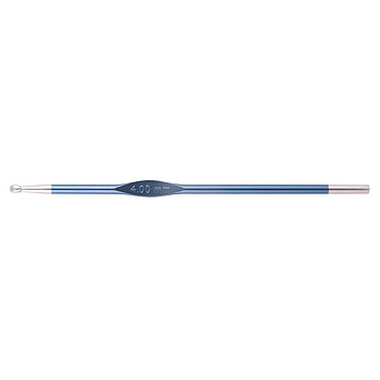 47469 Knit Pro Крючок для вязания Zing 4мм, алюминий, сапфир (т.синий)