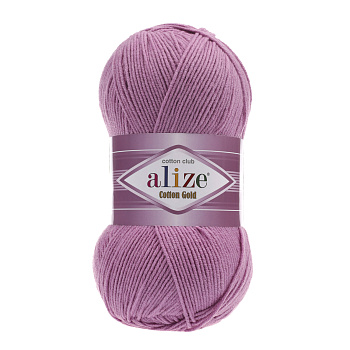 Пряжа для вязания Ализе Cotton gold (55% хлопок, 45% акрил) 5х100г/330м цв.098 розовый