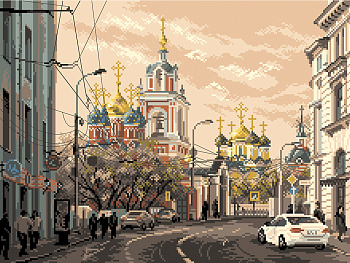 Рисунок на канве МАТРЕНИН ПОСАД арт.37х49 - 1801 Москва, ул. Варварка