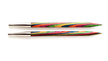 20428 Knit Pro Спицы съемные для вязания Symfonie 6мм для длины тросика 20см, дерево, многоцветный, 2шт