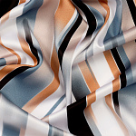Ткань шелк Армани креп 90 г/м² 97% полиэстер, 3% лайкра шир.148 см арт.T.0497.1 цв.01 оранжевый рул.25м