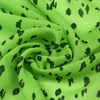 Ткань Шифон-шелк 50 г/м² 100% пэ шир.150 см арт.T.0903.04 цв.зеленый рул.35м