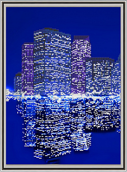 Рисунок на ткани СЛАВЯНОЧКА арт. М-002 Ночной город ч1 28х38 см