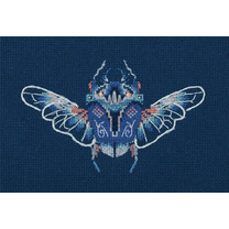 Набор для вышивания PANNA арт. J-7271 Фантазийные жуки. Сапфир и физалис 12,5х9 см