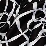 Ткань шелк Армани креп 90 г/м² 97% полиэстер, 3% лайкра шир.148 см арт.T.0549.4 цв.04 черный рул.25м