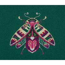 Набор для вышивания PANNA арт. J-7229 Фантазийные жуки. Аметист и мята 12,5х12 см