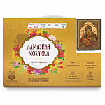 Картина 5D мозаика с нанесенной рамкой Molly арт.KM0804 Владимирская Божия Матерь (10 цветов) 20х30 см
