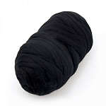 Пряжа для вязания ТРО Зефир (100% мериносовая шерсть) 500г/50м цв.0140 чёрный