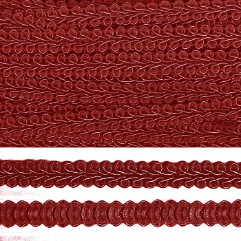 Тесьма TBY Шанель плетеная шир.8мм 0384-0016 цв.F178 (37) бордо уп.18,28м