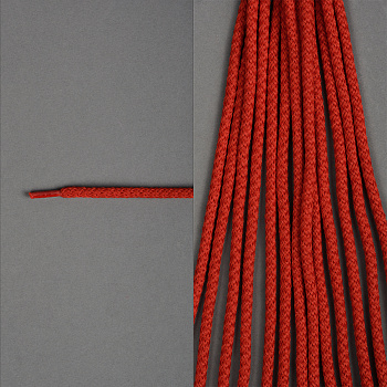 Шнурки круглые 4,1 мм 09с2045 длина 120 см, компл.2шт, цв.красный
