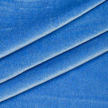 Ткань Бархат гладкий 240 г/м² 95% пэ, 5% спандекс шир.150 см арт.С.2103.03 цв.голубой уп.1м