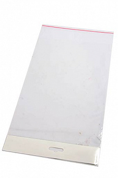 Пакет прозр. без рис. 429/00 со скотчем и белым хедером (29х21см)