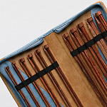 31285 Knit Pro Набор прямых спиц для вязания 35см Ginger (3,5мм, 4мм, 4,5мм, 5мм, 5,5мм, 6мм, 7мм, 8мм, 9мм, 10мм, 12мм), дерево, 11 видов