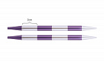 42131 Knit Pro Спицы съемные для вязания SmartStix 7мм для длины тросика 28-126см, алюминий, серебристый/аметистовый