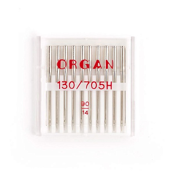 Иглы для бытовых швейных машин ORGAN универсальные №90, уп.10 игл