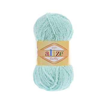 Пряжа для вязания Ализе Softy (100% микрополиэстер) 5х50г/115м цв.669 св.бирюза