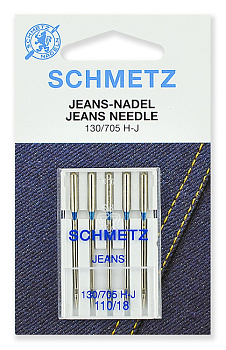 Иглы для бытовых швейных машин Schmetz для джинсы 130/705H-J №110, уп.5 игл