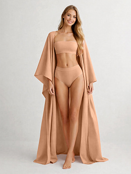 Микрофибра для нижнего белья "Peach" эффект KRUZHEVO арт.OLG005 плотн.190 г/м² шир.150см цв.126 бежевый рул.20-25кг (1кг ≈ 3,6м)